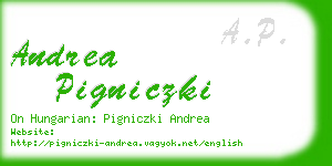 andrea pigniczki business card